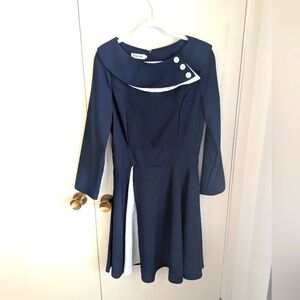 Elegant Navy Blue Dress